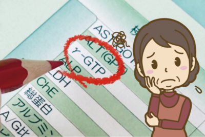 【50代女性必見】γ-GTPが高いのはなぜ？更年期や胆石のリスクと対策のアイキャッチ画像